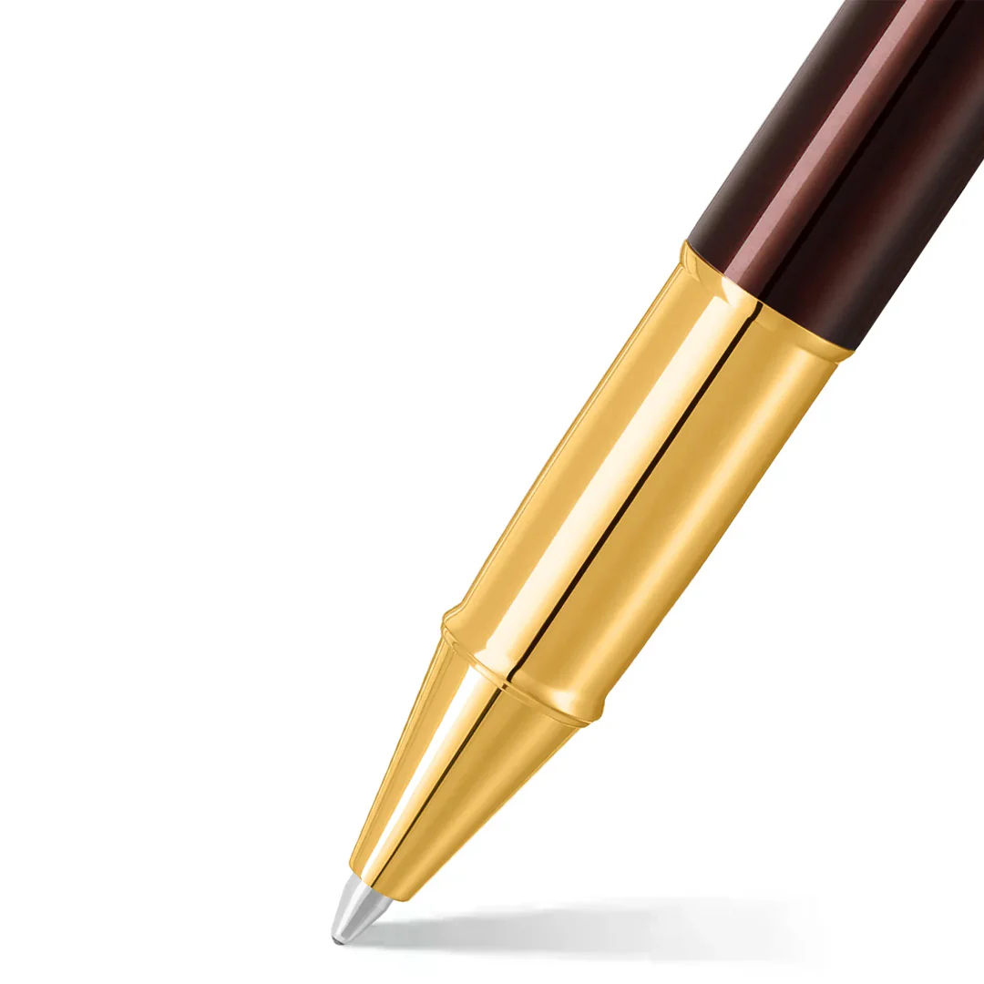 Sheaffer 100 E9370 Rollerball Pen Coffee Brown With PVD Gold Trim - Image 2