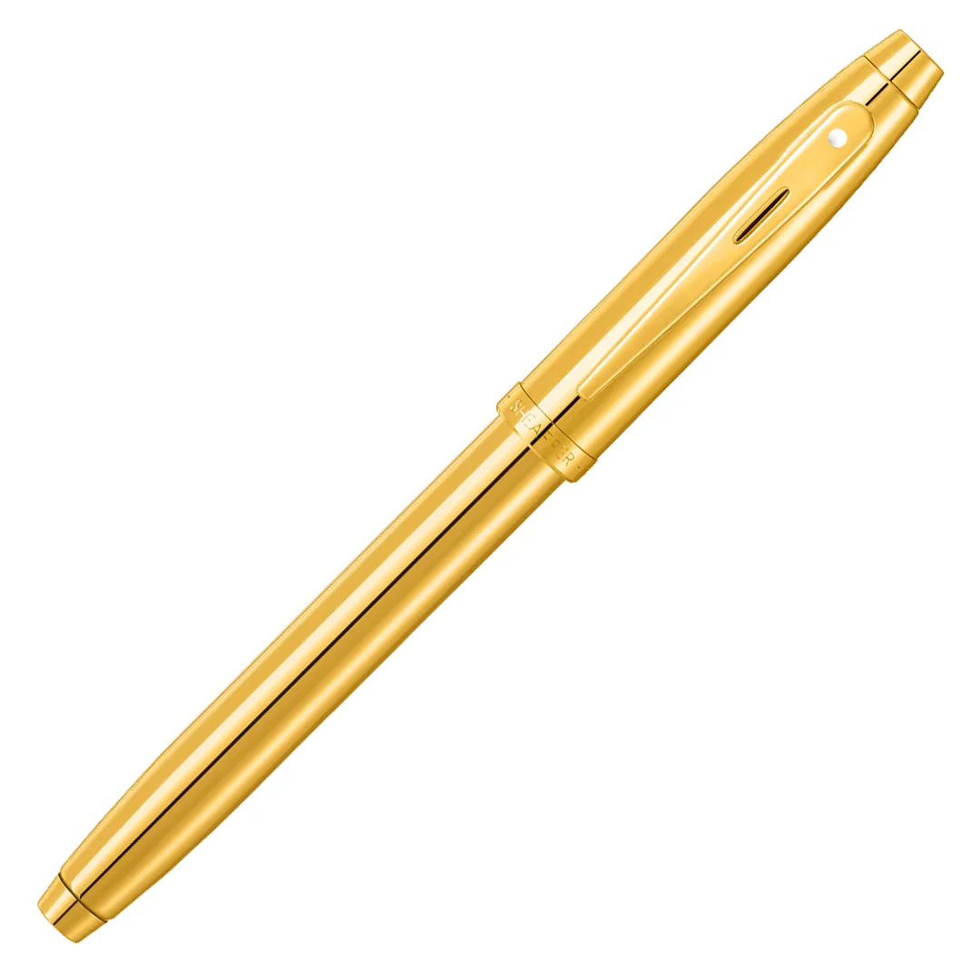 Sheaffer 100 E9372 Fountain Pen PVD Gold With PVD Gold Trim - Image 3