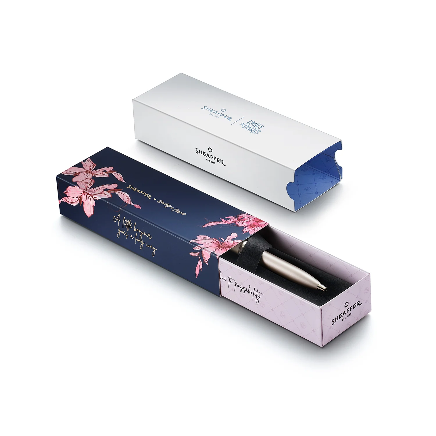 Sheaffer 100 Emily in Paris 9377 Champagne Gold Ballpoint Pen - Image 7