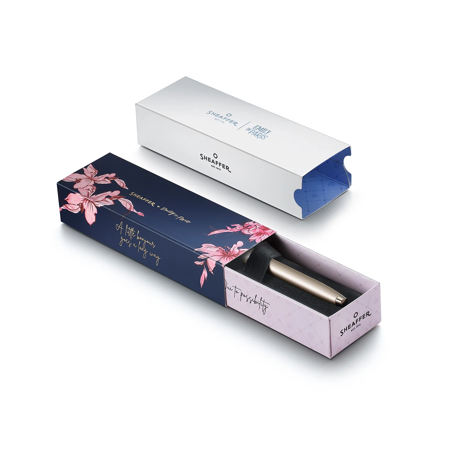 Sheaffer 100 Emily in Paris 9377 Champagne Gold Fountain Pen - Image 6