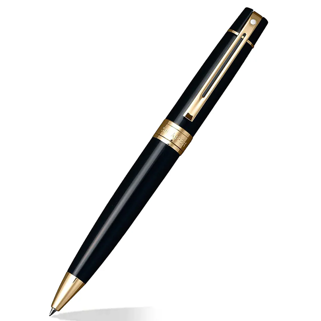 Sheaffer 300 G9325 Ballpoint Pen Glossy Black With Gold Tone Trim With Credit Card Holder - Image 2
