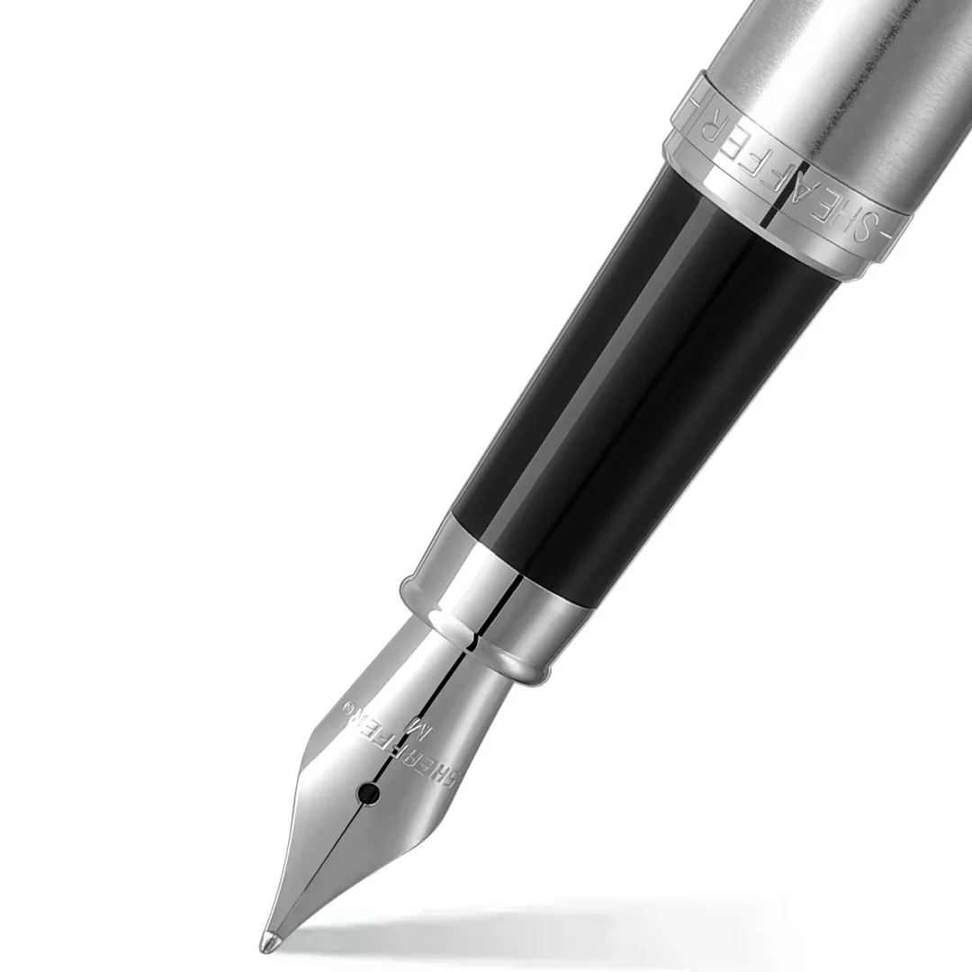 Sheaffer VFM E9426 Fountain Pen Brushed Chrome With Chrome Trim - Image 2