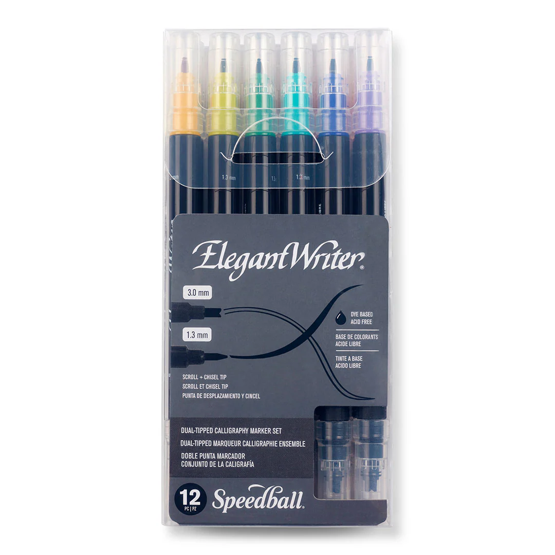 Speedball Elegant Writer Dual-Tipped Marker Set of 12 - Image 3