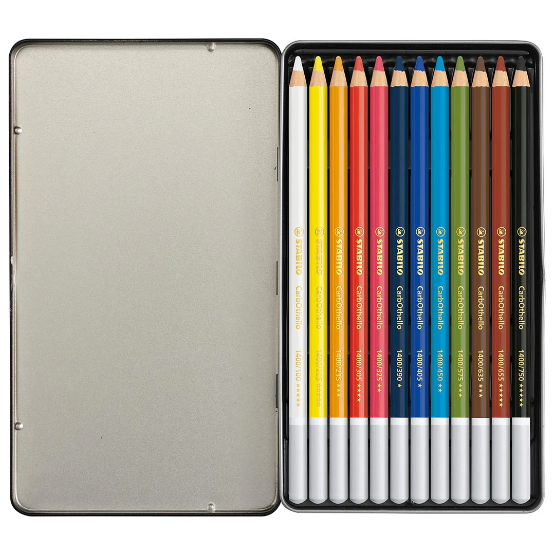 STABILO CarbOthello Metal Box Of 12 Assorted Colours - Image 3