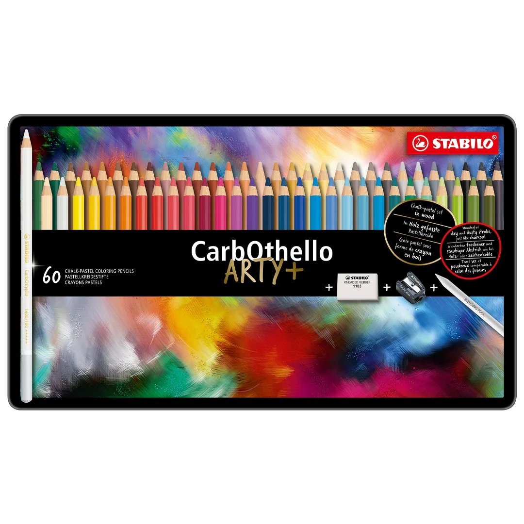 STABILO CarbOthello Metal Box Of 60 Assorted Colour Arty 2023