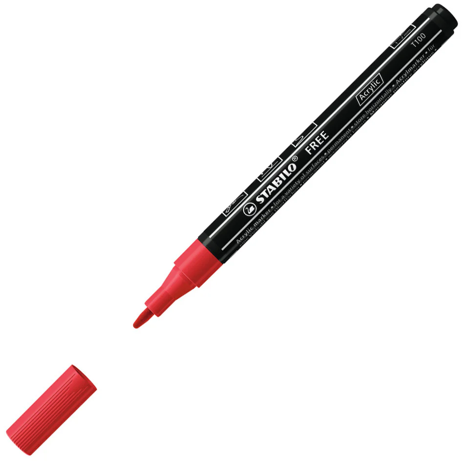 STABILO FREE T100 Acrylic Marker Pen Bullet Tip 1-2mm - Image 5