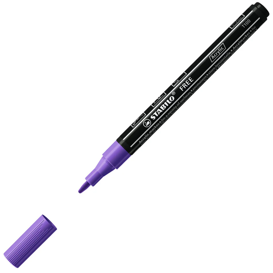 STABILO FREE T100 Acrylic Marker Pen Bullet Tip 1-2mm - Image 8