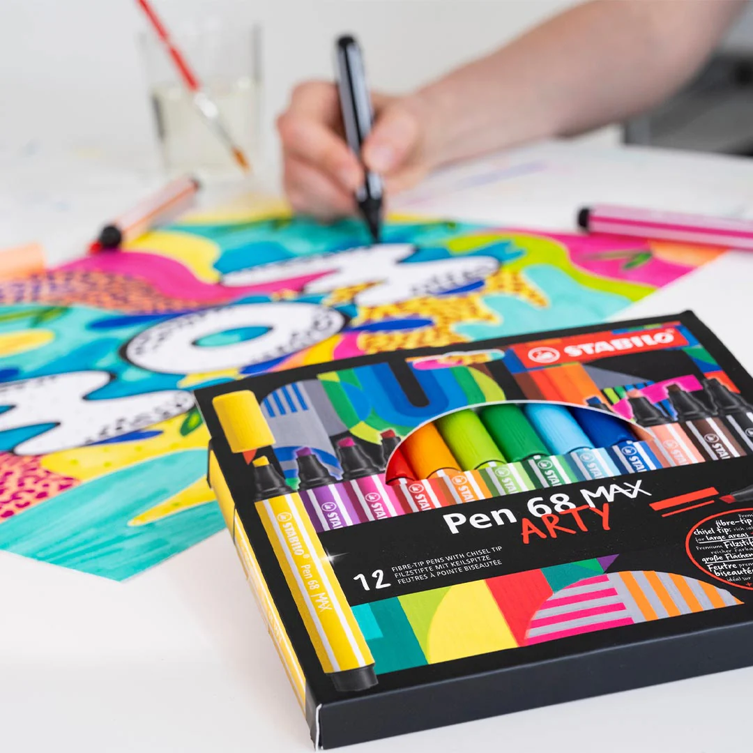 STABILO Pen 68 Max Card Wallet Of 4 Arty - Image 2