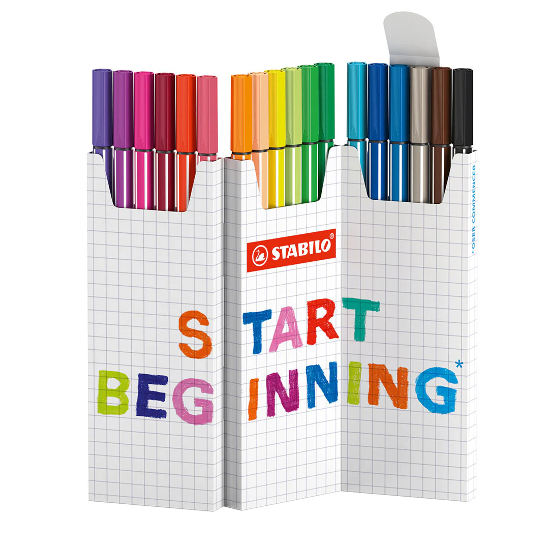 STABILO Pen 68 Zigzag Deskset of 18 Colours - Image 3