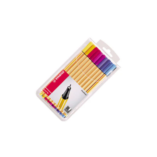 STABILO point 88 Fineliner Pen Assorted Wallet of 20