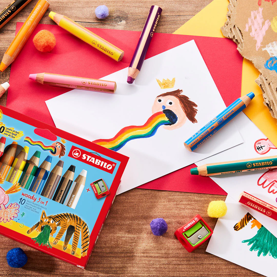 STABILO woody 3 in 1 Birthday Edition Set of 10 + Sharpener - Image 2