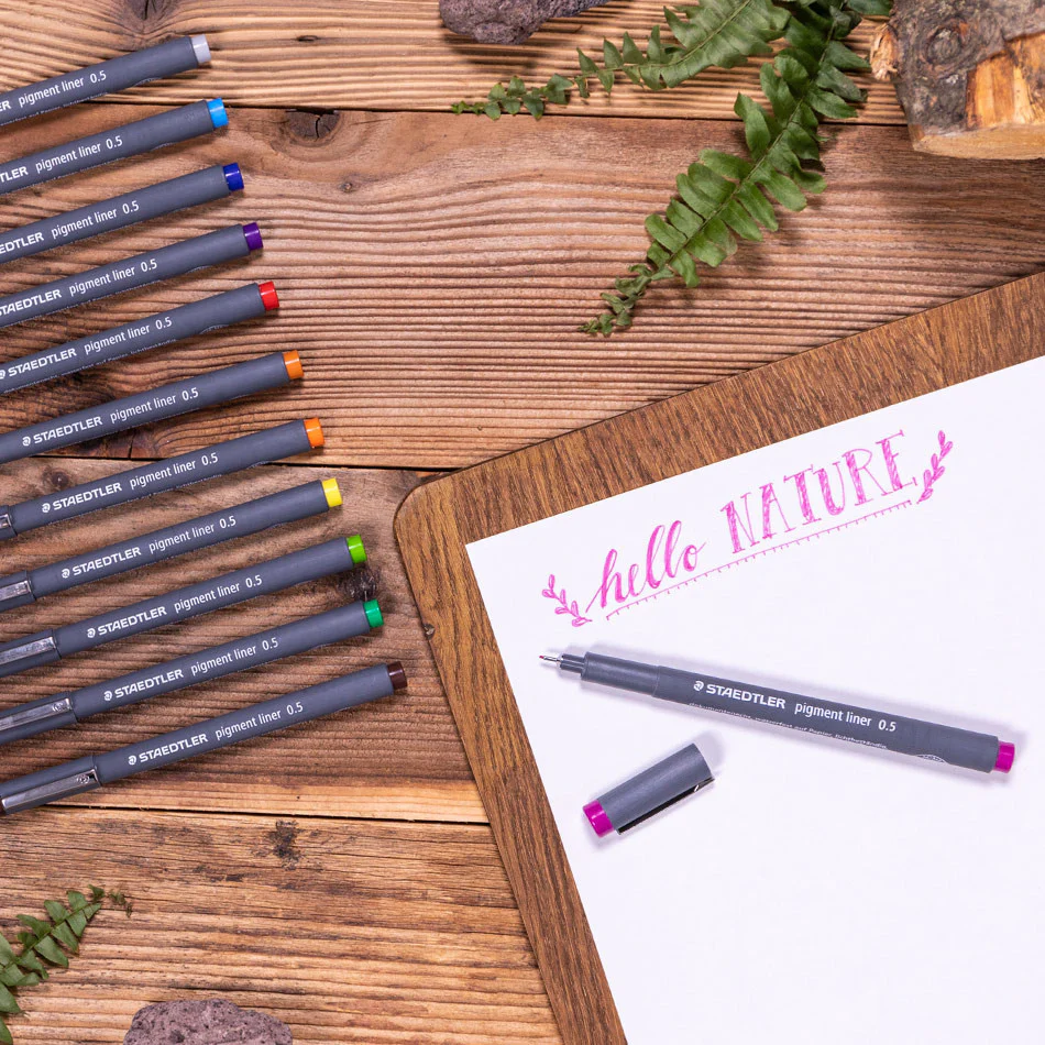 Staedtler 308 Pigment Liner 0.5 Assorted Colours Set of 12 - Image 2