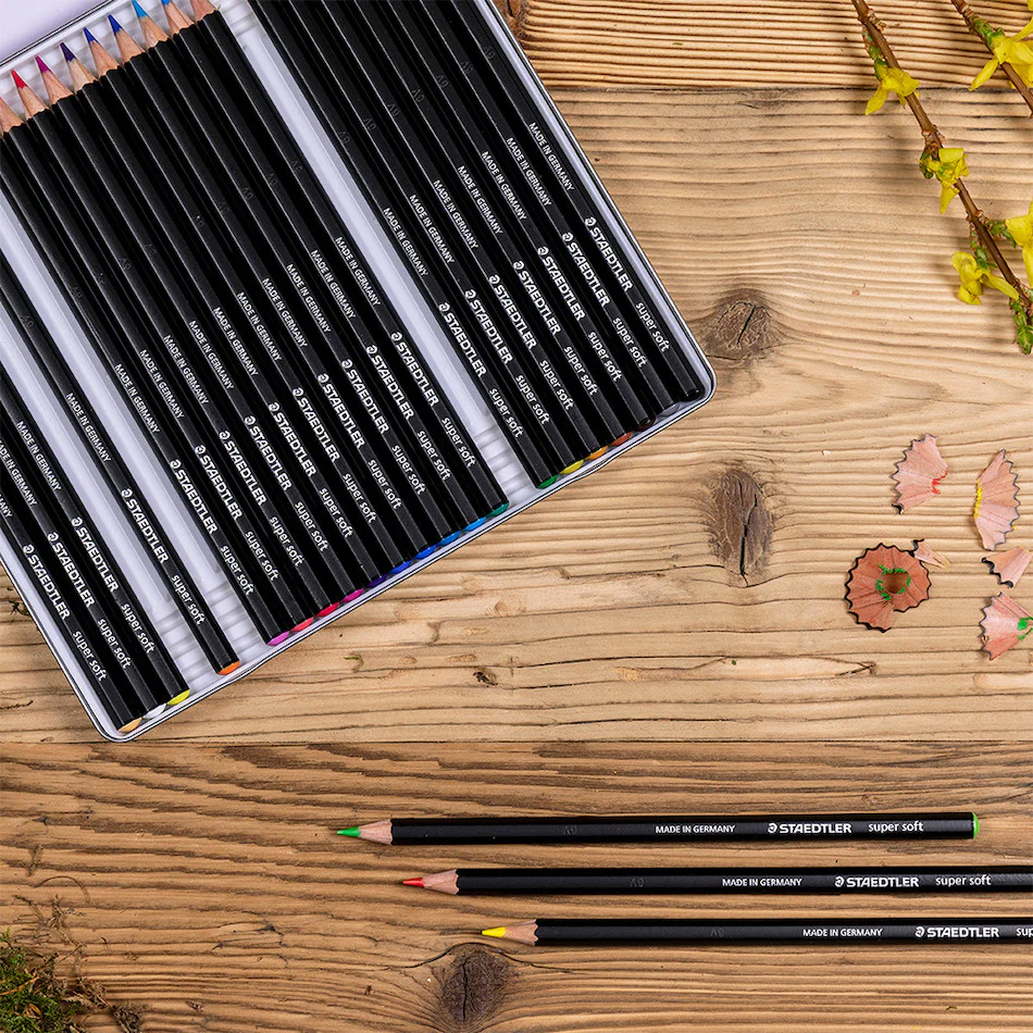 Staedtler Design Journey Super Soft Coloured Pencils Tin of 24 - Image 2