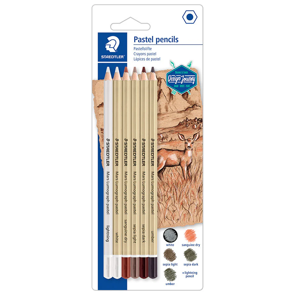 Staedtler Mars Lumograph Pastel Pencil Assorted Set of 5