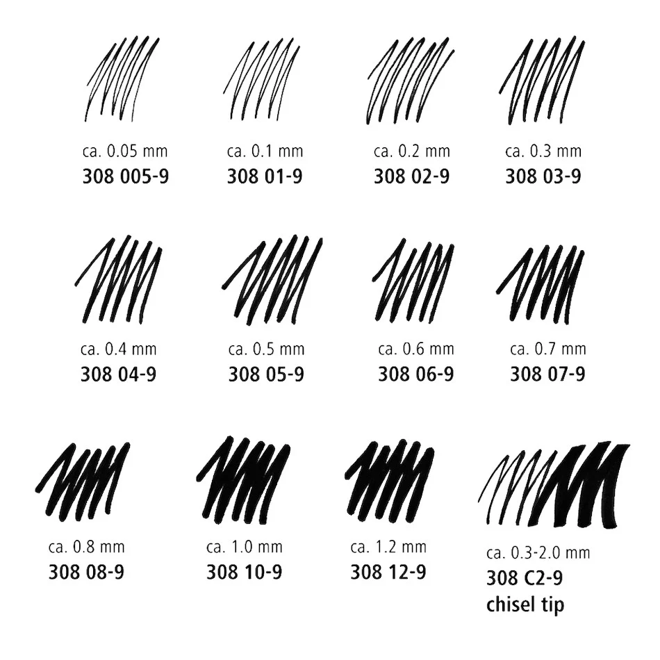 Staedtler Pigment Liner Pen Set of 12 - Image 3