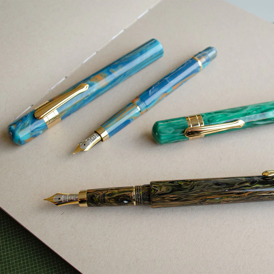 Taccia Covenant Fountain Pen Bumble Bee Jasper 14k nib - Image 2