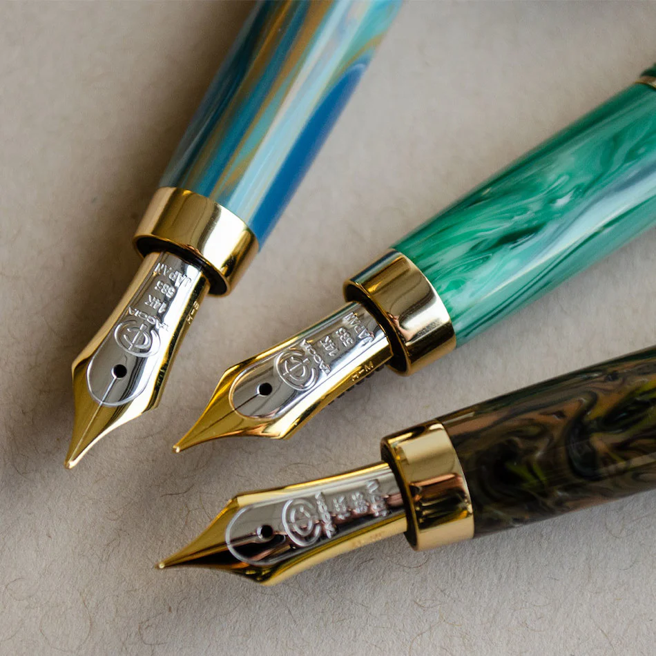 Taccia Covenant Fountain Pen Bumble Bee Jasper 14k nib - Image 3