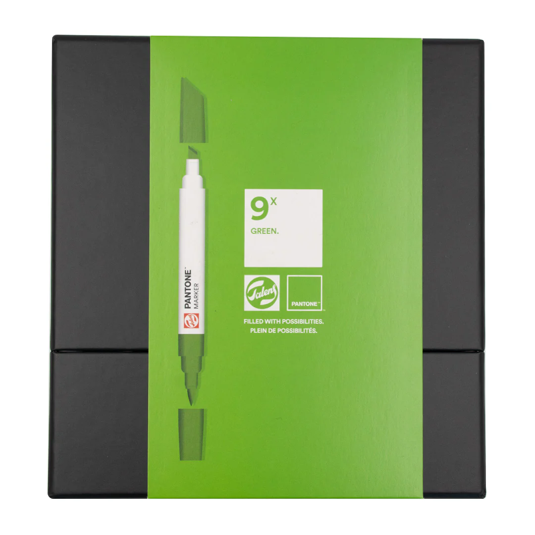 Talens Pantone Water Based Marker Set Of 9 Green - Image 2