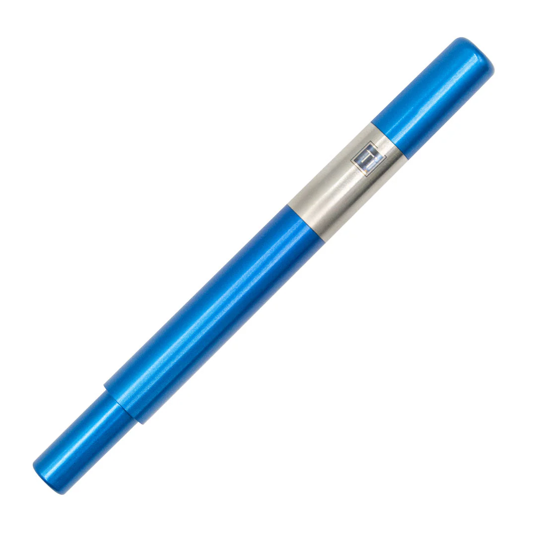 The Good Blue L130 Aluminium and Brass Fountain Pen Azure Blue - Image 4