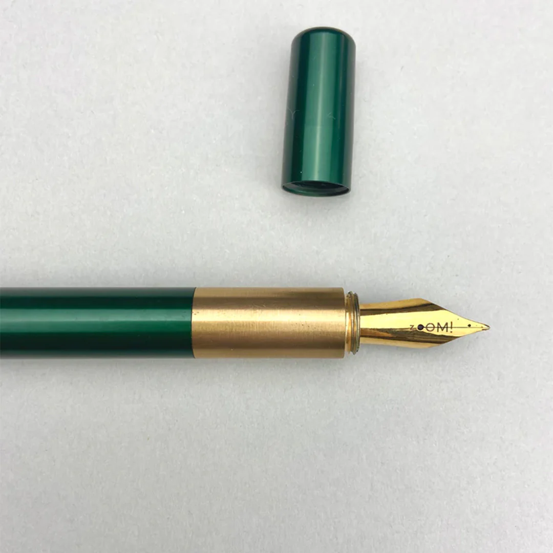 The Good Blue L130 Aluminium and Brass Fountain Pen British Racing Green - Image 3