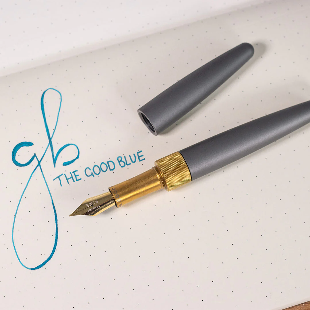 The Good Blue R615 Fountain Pen Super Matte Series Shadow Broad Nib Plastic Feed - Image 5