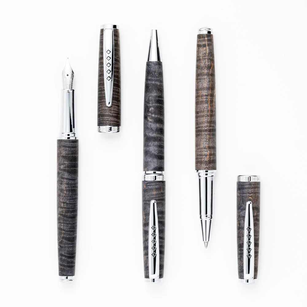 Tom Hessin Edinburgh Wooden Barrel Ballpoint Pen Stockbridge Stone - Image 3
