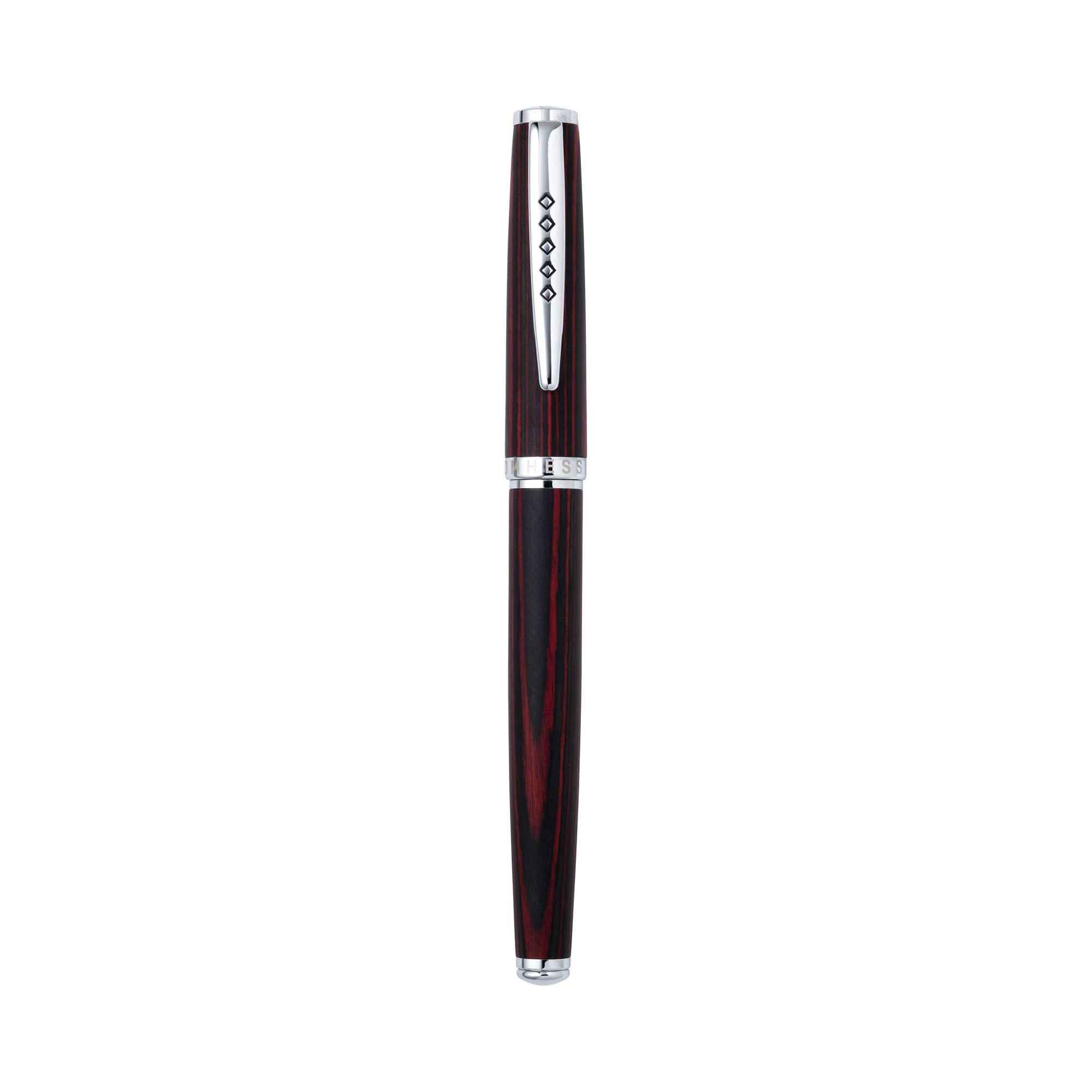 Tom Hessin Edinburgh Wooden Barrel Rollerball Pen Forth Bridge Red - Image 3