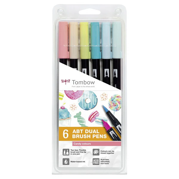 Tombow ABT Dual Brush Pen Set of 6 - Image 2