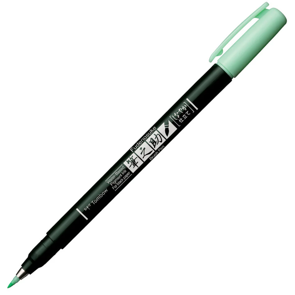 Tombow Fudenosuke Pastel Brush Pen for Black Paper