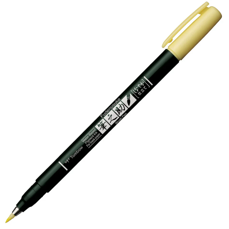 Tombow Fudenosuke Pastel Brush Pen for Black Paper - Image 4