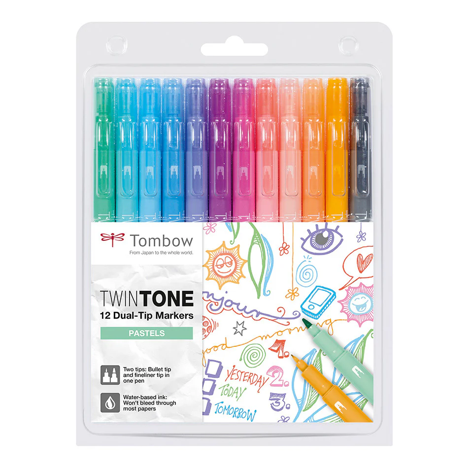 Tombow Twin Tone Dual Tip Marker Set of 12 - Image 2