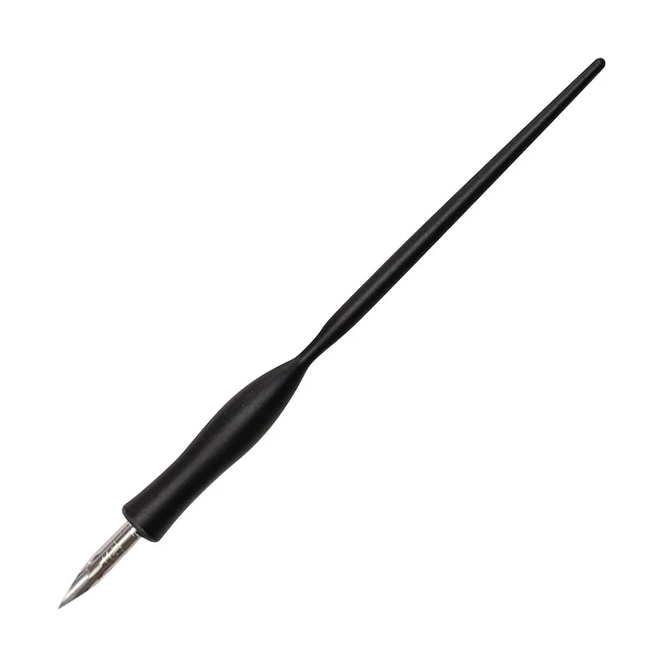 Tom's Studio Flourish Curve Straight Nib Holder Jet Black