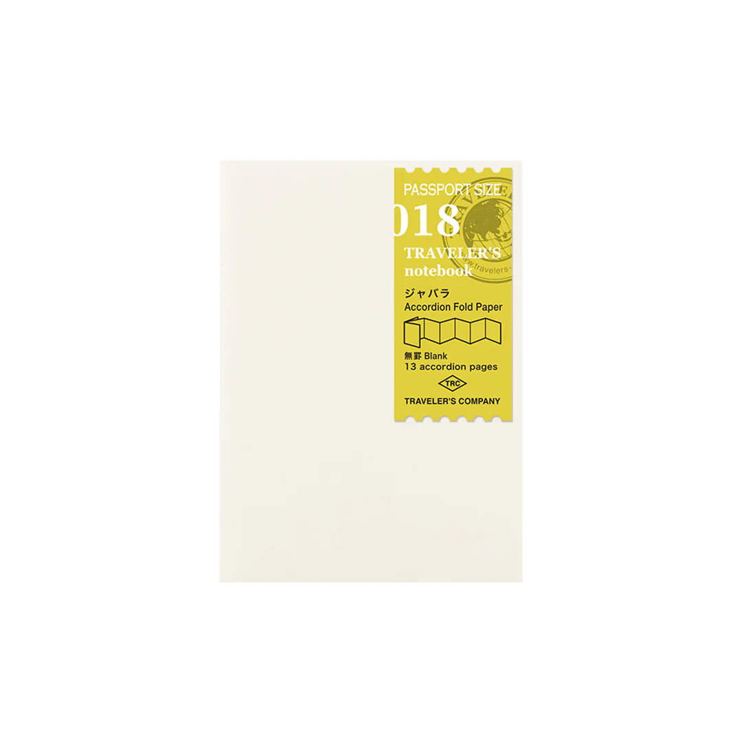 TRAVELER'S COMPANY Notebook Passport Size Refill Accordion Fold Paper