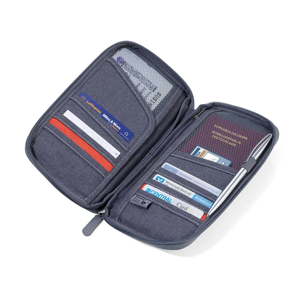 Troika Case For Travel Documents Grey/Orange - Image 2