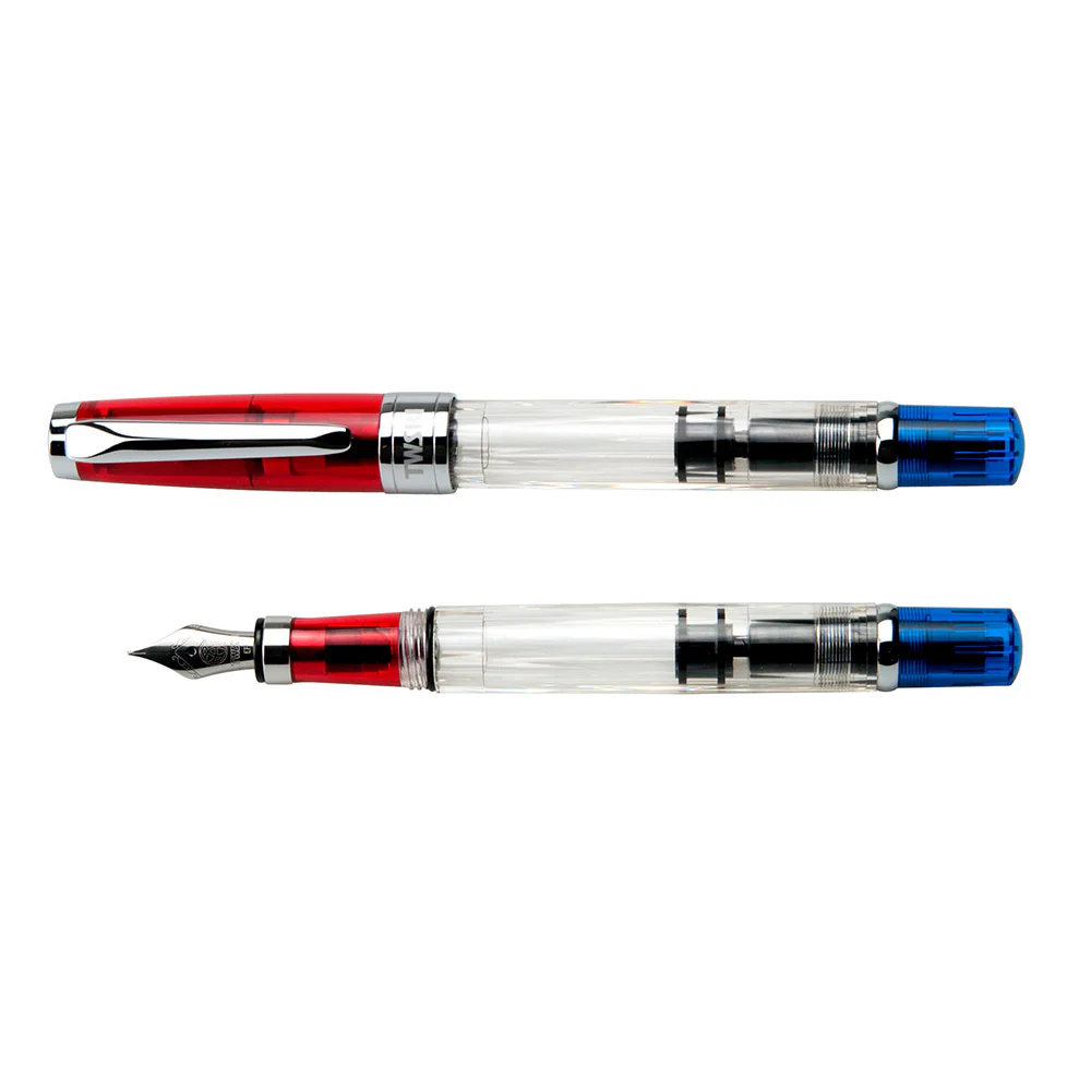 TWSBI Diamond 580 Fountain Pen Red Blue Transparent - Image 2