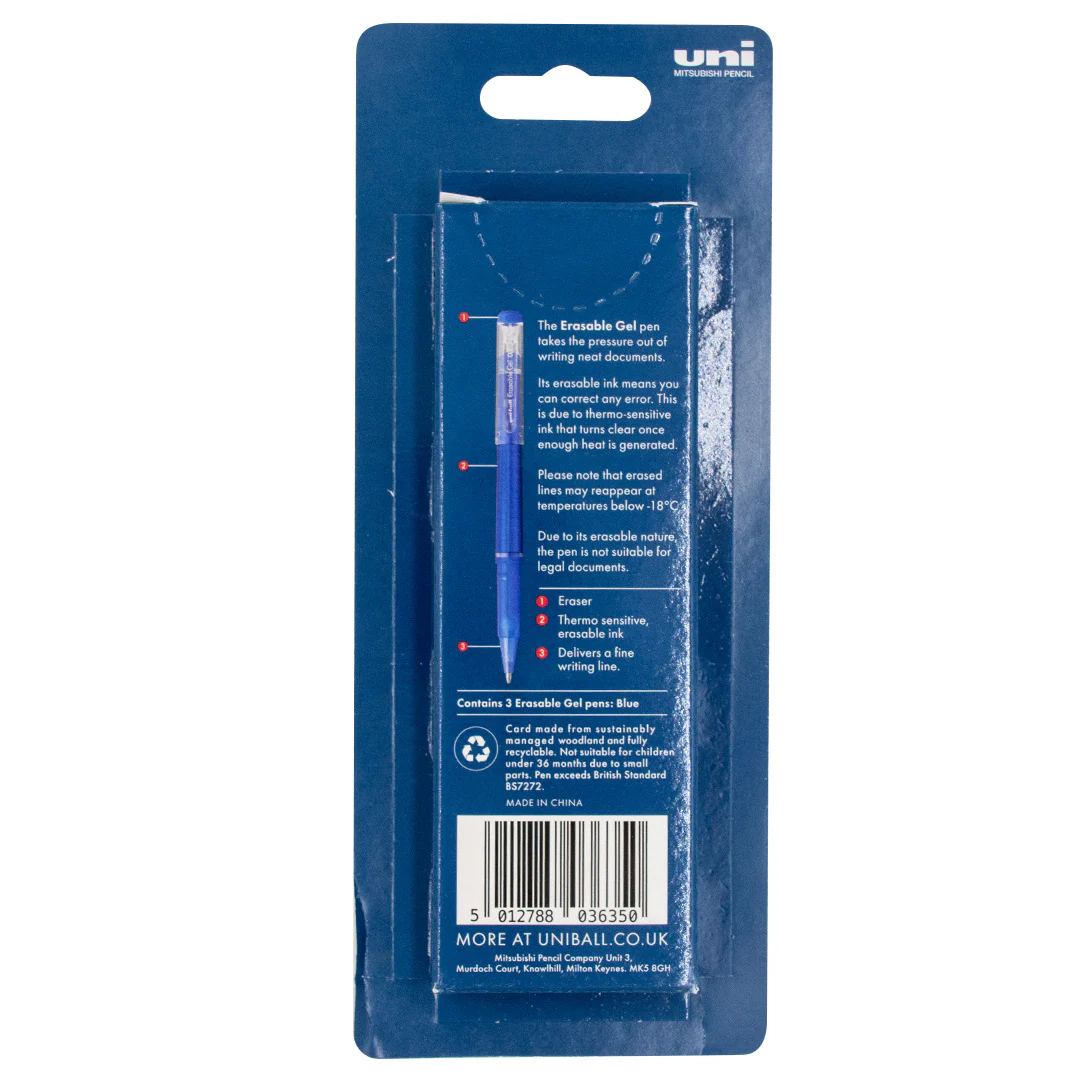Uni-ball Erasable Rollerball Pen 3-Piece Set - Image 2
