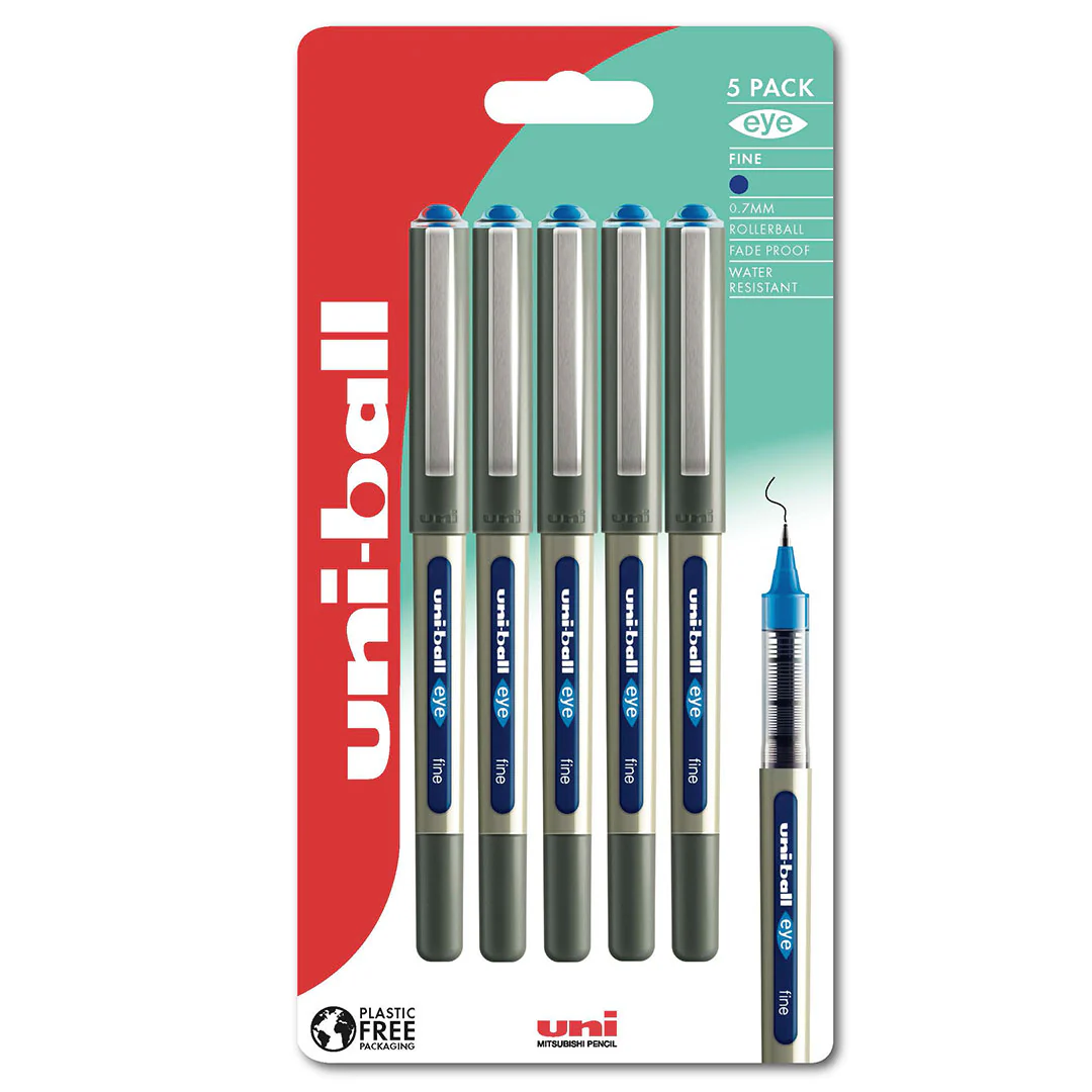 Uni-ball Eye Fine 07.mm Handwriting Set Five-Pen Set Blue