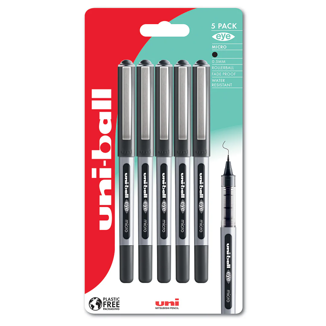 Uni-ball Eye Micro Rollerball Pen Five-Pen Set - Image 2