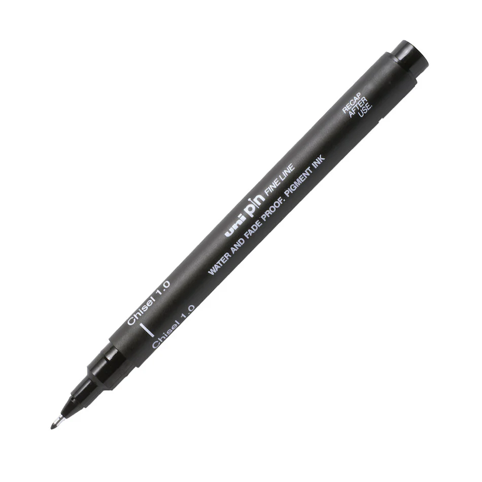 Uni-ball PIN Drawing Pen Chisel Tip Black - Image 3