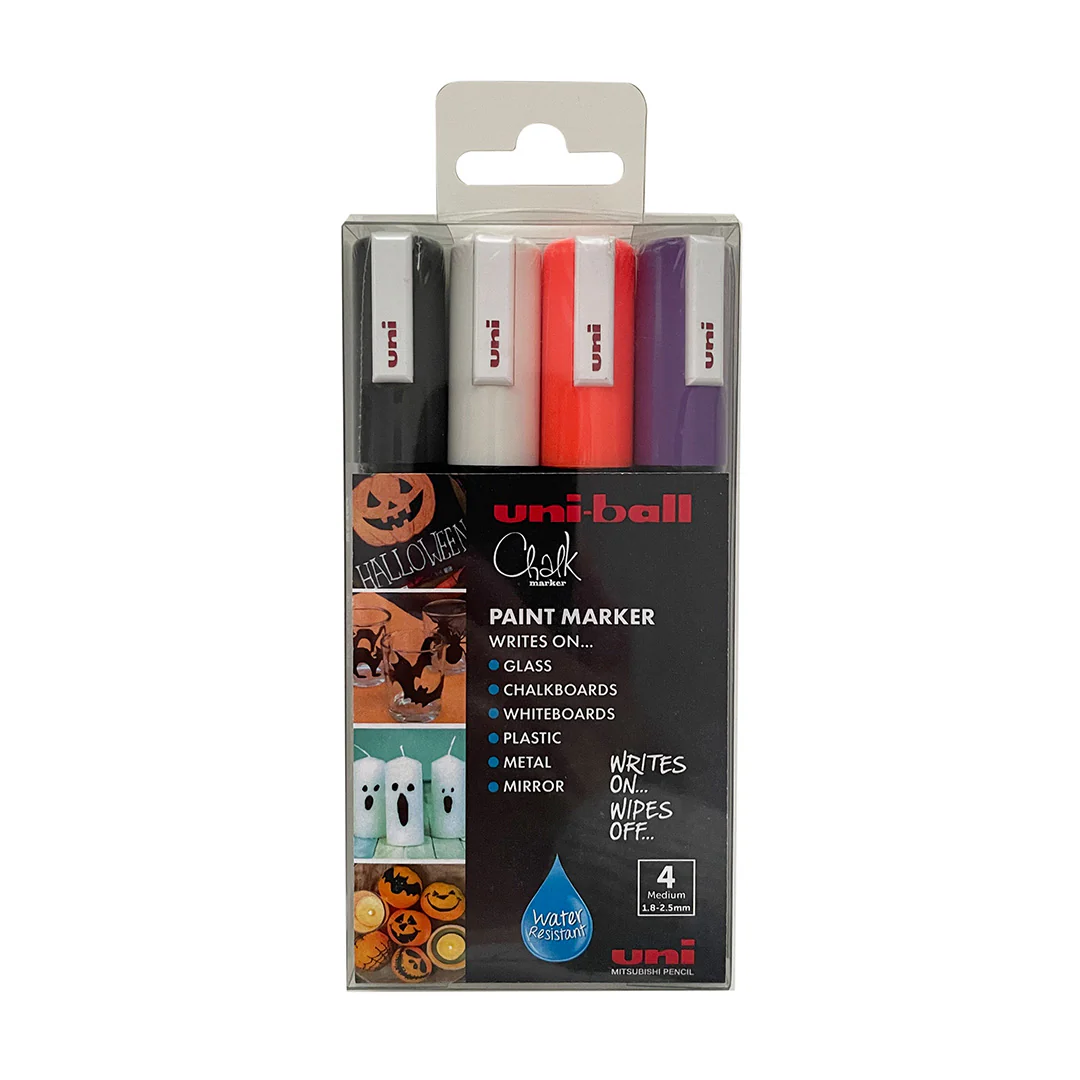 Uni Chalk Marker 4-Piece Halloween Set