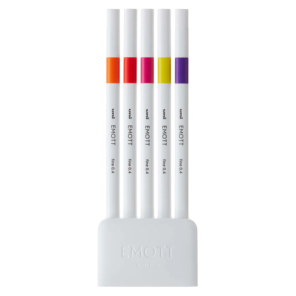 Uni Emott Fineliner Set of 5 Assorted - Image 3