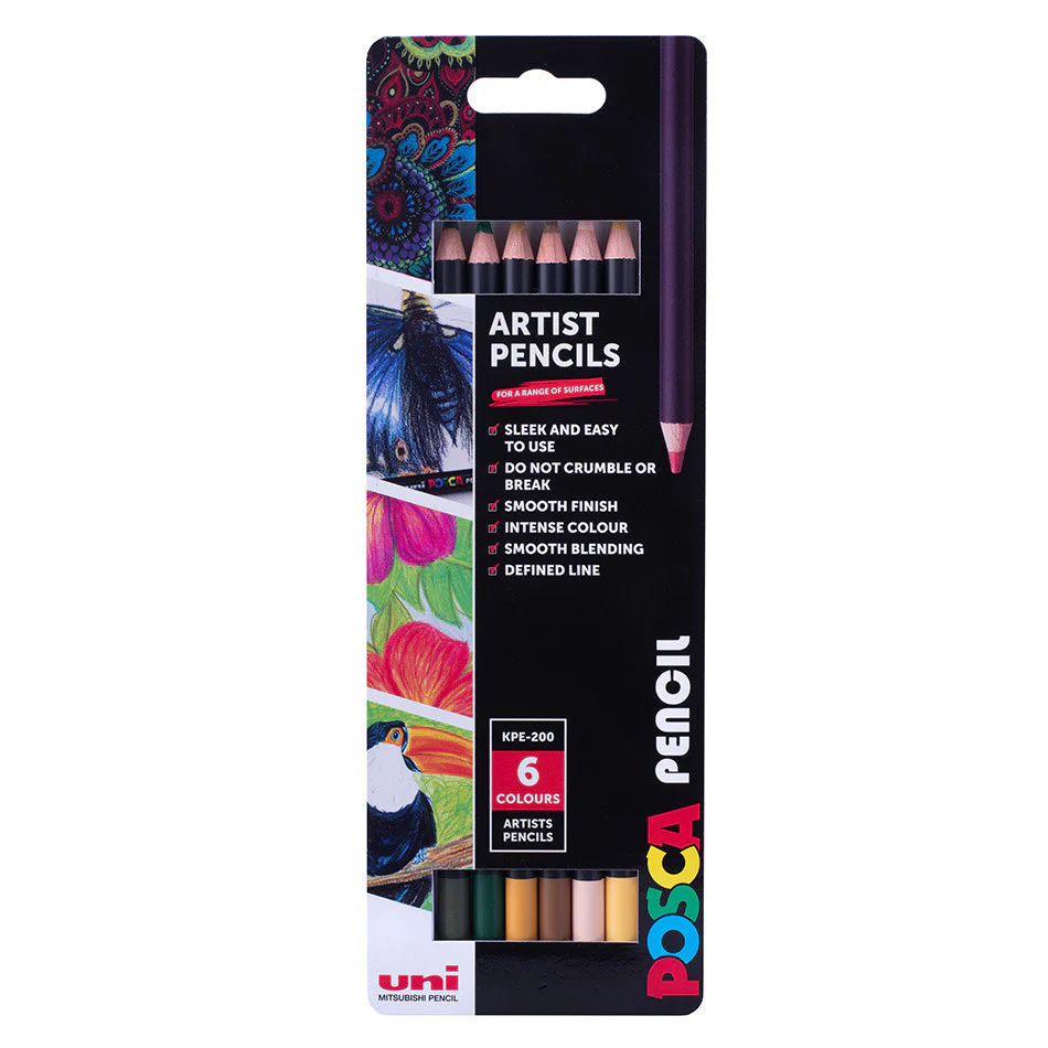 Uni POSCA Pencil Assorted Set of 6 Earth