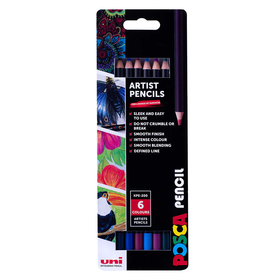 Uni POSCA Pencil Assorted Set of 6 Luxe