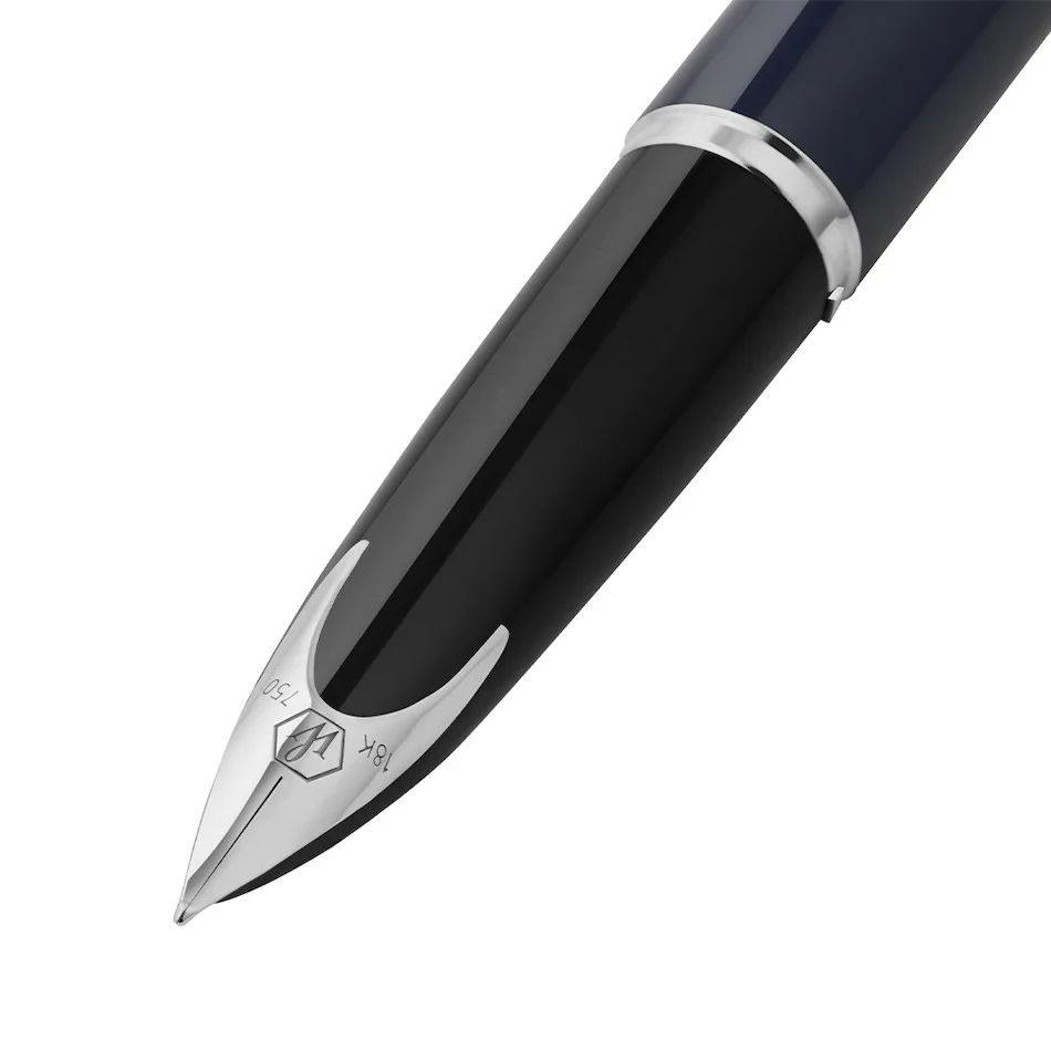 Waterman Carene Deluxe Fountain Pen Special Edition Blue with Chrome Trim - Image 2