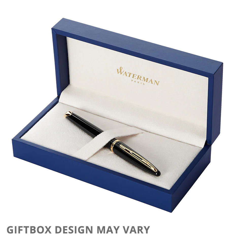 Waterman Carene Fountain Pen Black Lacquer with Gold Trim - Image 5