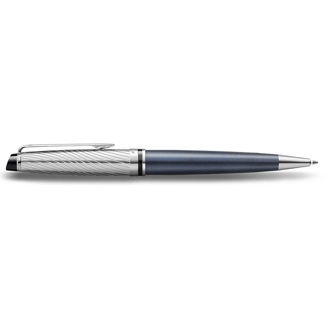 Waterman Expert Deluxe Ballpoint Pen Metal & Stone Grey Lacquer with Palladium Trim - Image 2