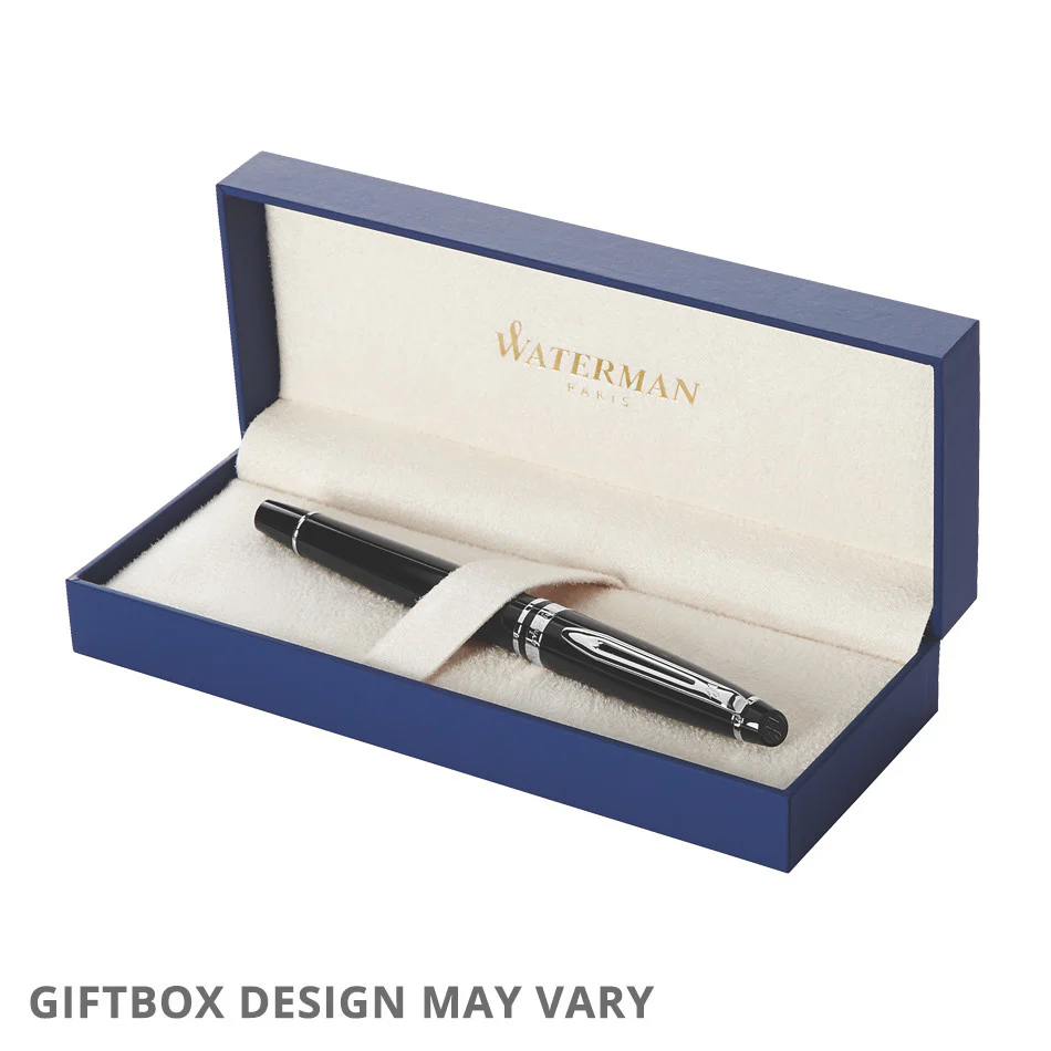 Waterman Expert Fountain Pen Black with Chrome Trim - Image 5