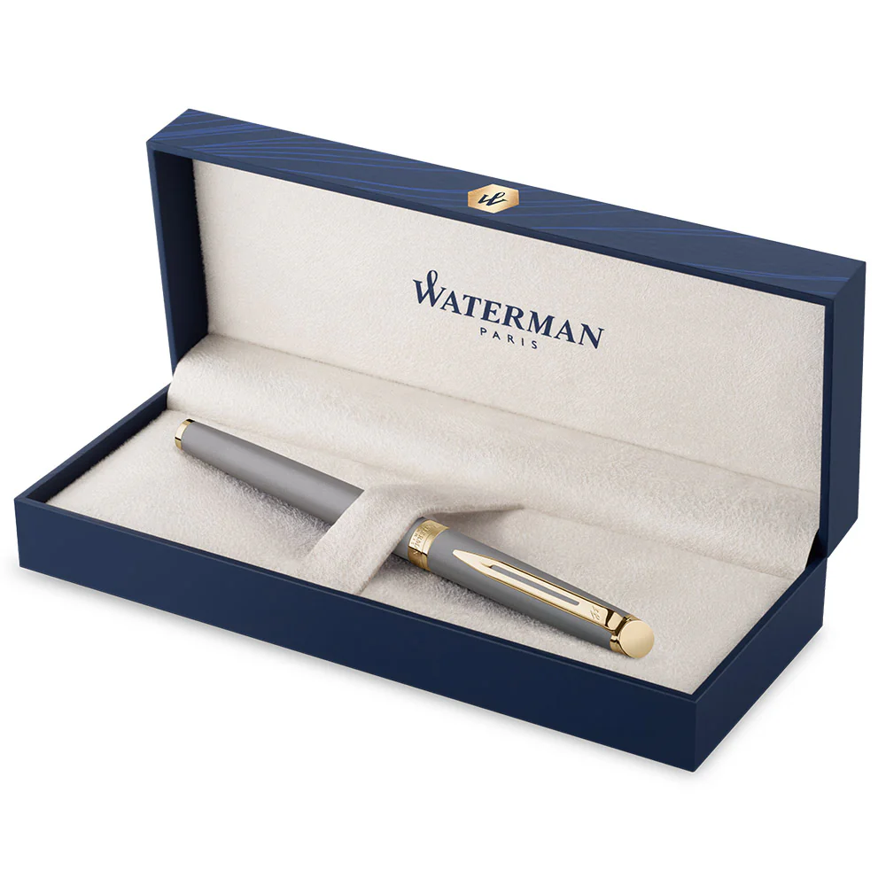 Waterman Hemisphere Rollerball Pen Stone Grey with Gold Trim - Image 3