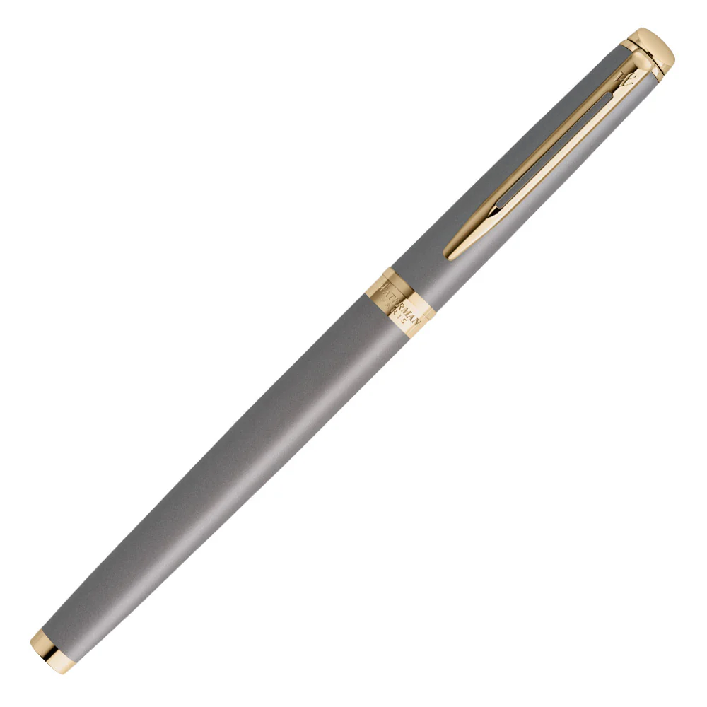 Waterman Hemisphere Rollerball Pen Stone Grey with Gold Trim - Image 4