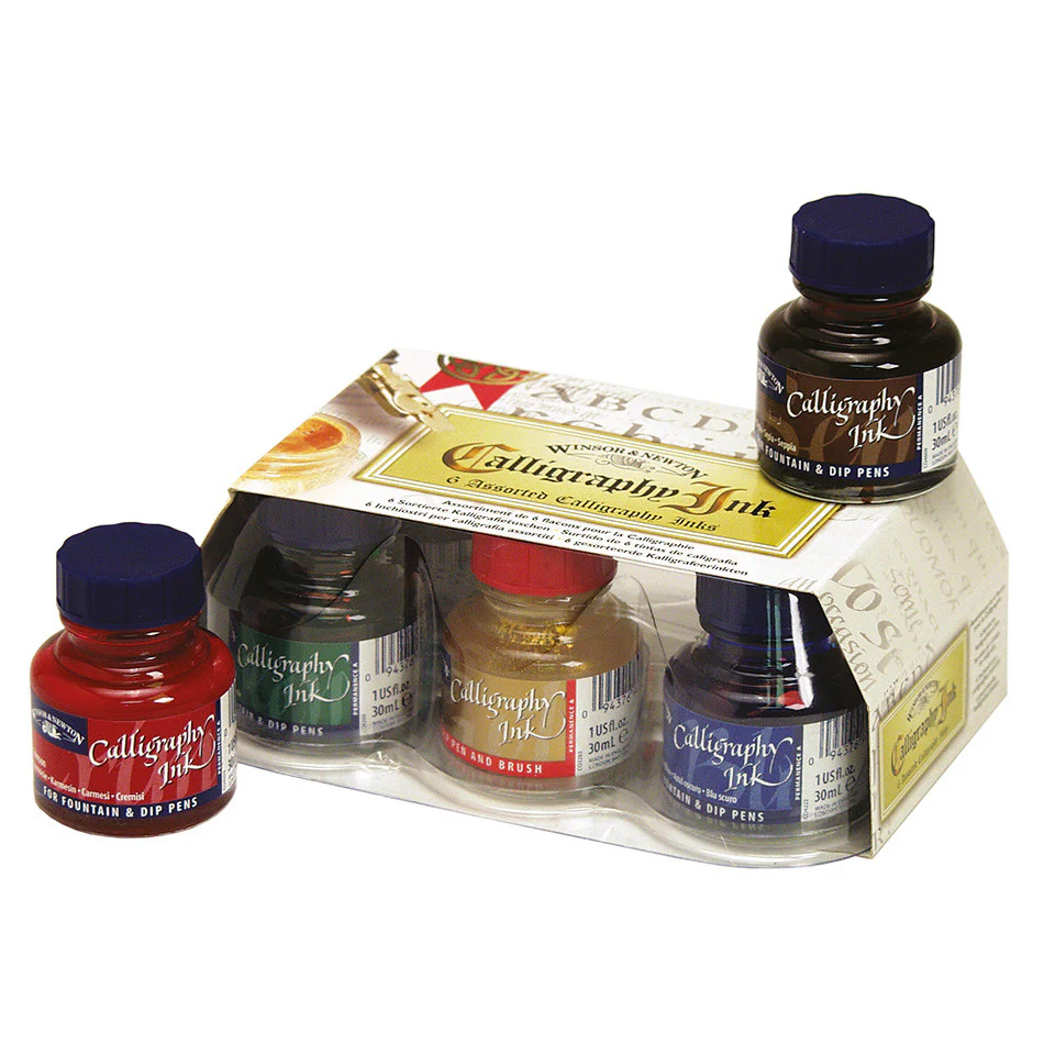Winsor & Newton Calligraphy Ink 30ml Set of 6 Assorted